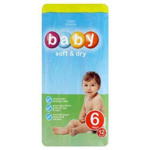 BABY SPFT AND DRY NAPPIES 6 nappies